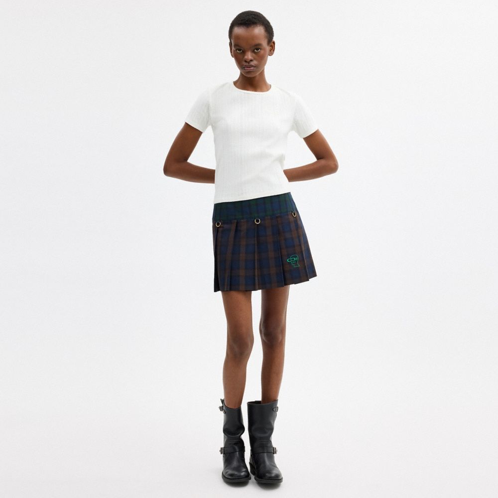 Coach | Brain Dead Mini Plaid Pleated Skirt — фото 2