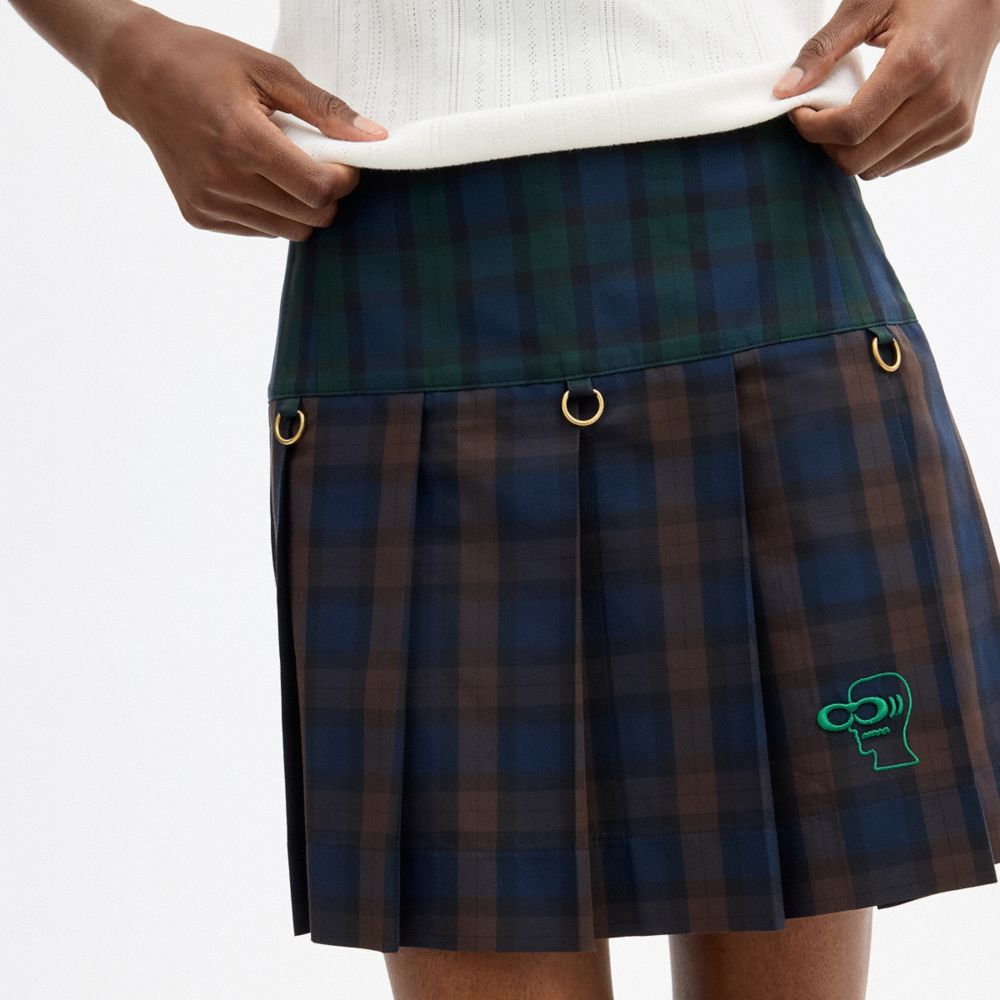 Coach | Brain Dead Mini Plaid Pleated Skirt — фото 4