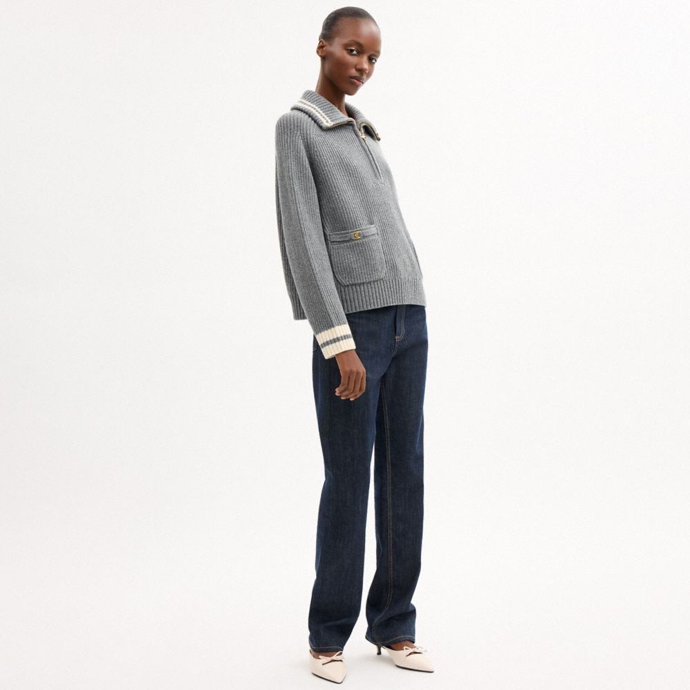 Coach Heritage C Quarter Zip Knit Polo — фото 2