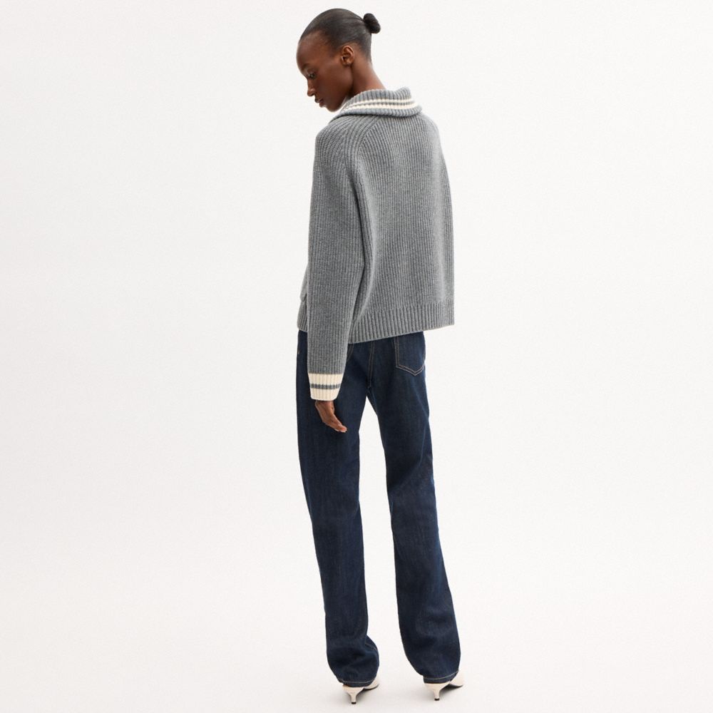 Coach Heritage C Quarter Zip Knit Polo — фото 3