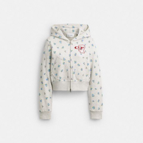 Coach | Brain Dead Shrunken Floral Print Hoodie
