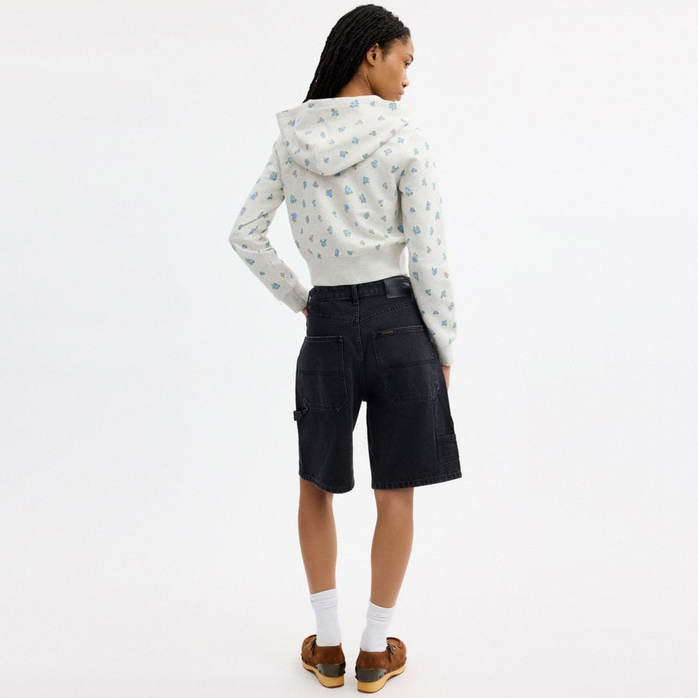 Coach | Brain Dead Shrunken Floral Print Hoodie — фото 3