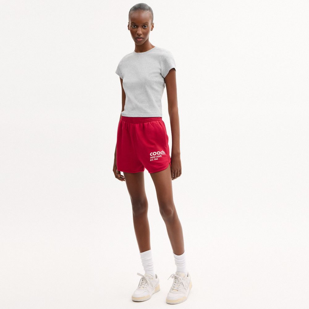 Женские шорты Coach Terry Sport Shorts In Organic Cotton — фото 2