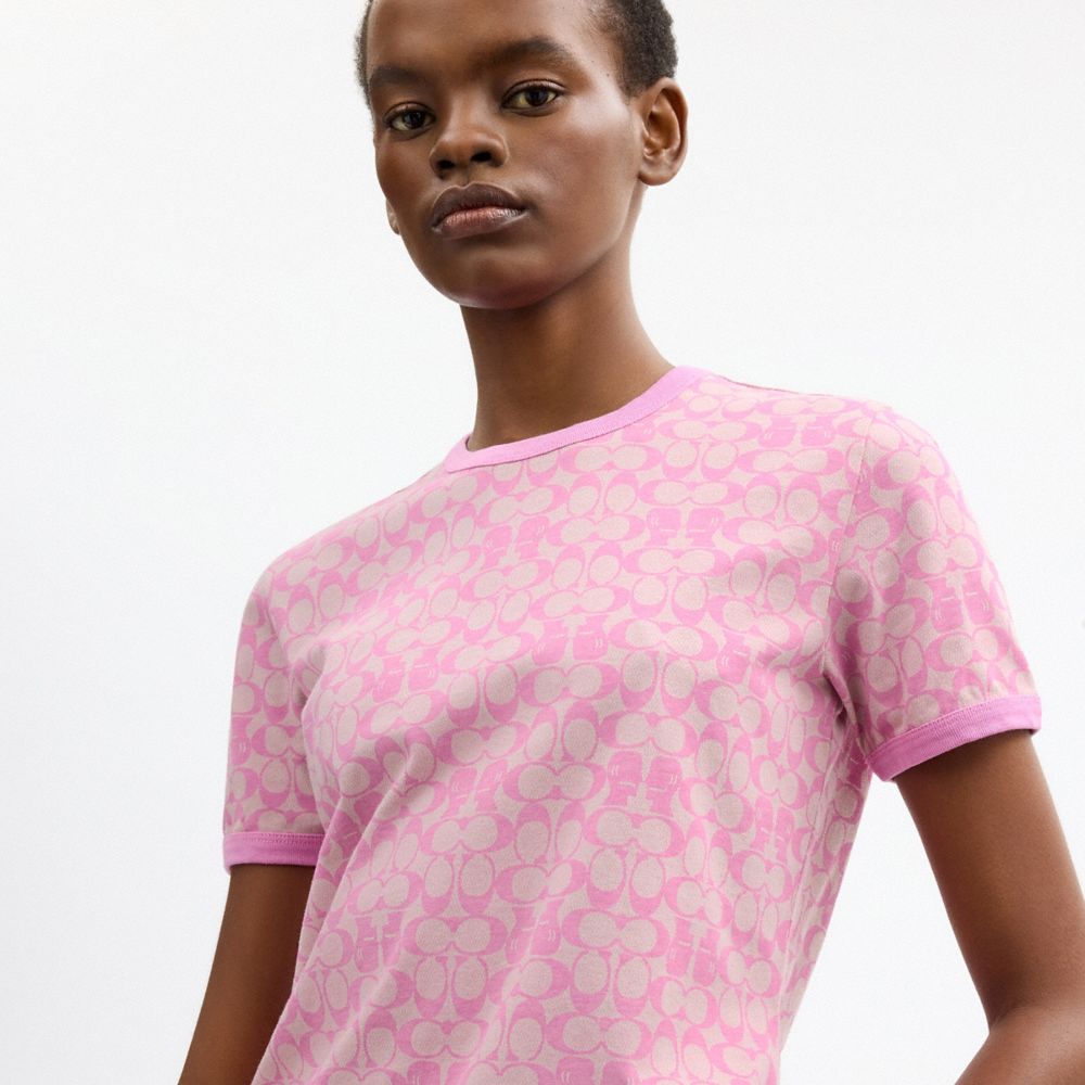 Женские футболки Coach Brain Dead Signature Ringer T-Shirt — фото 4