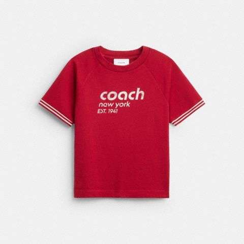Женские футболки Coach Raglan Jersey T-Shirt In Organic Cotton