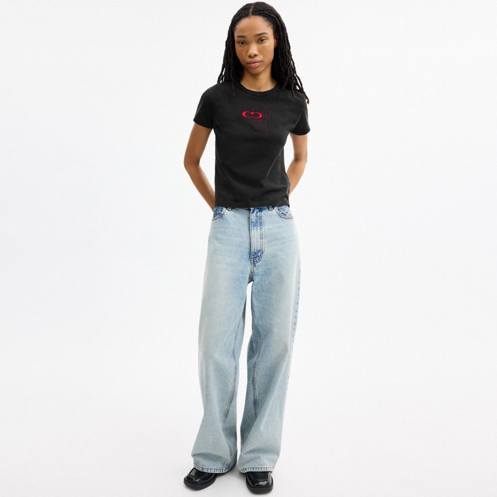 Женские футболки Coach Brain Dead 90's T-Shirt In Organic Cotton — фото 2