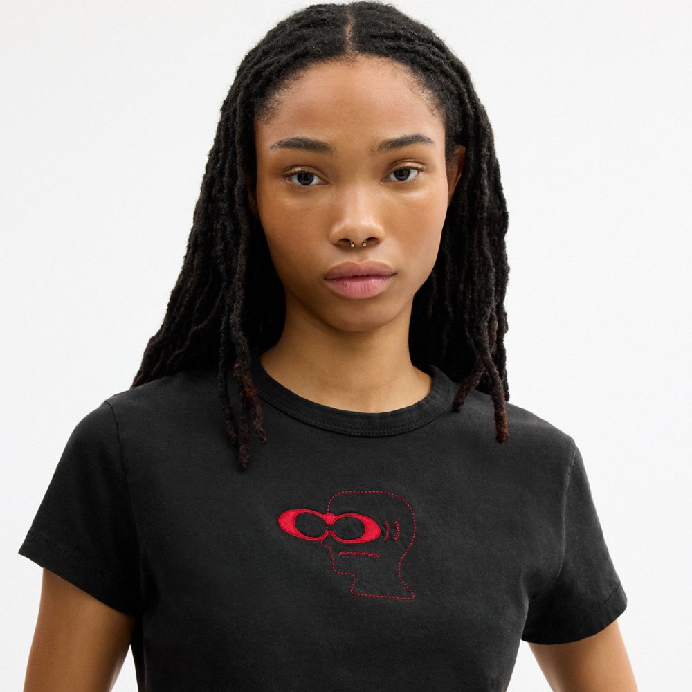 Женские футболки Coach Brain Dead 90's T-Shirt In Organic Cotton — фото 4