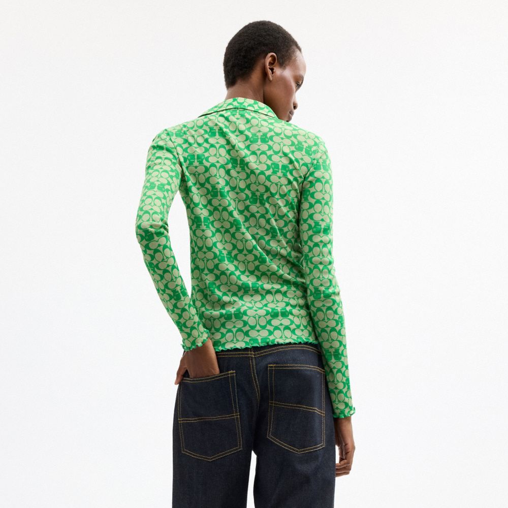 Coach | Brain Dead Printed Mesh Button Up Shirt — фото 3