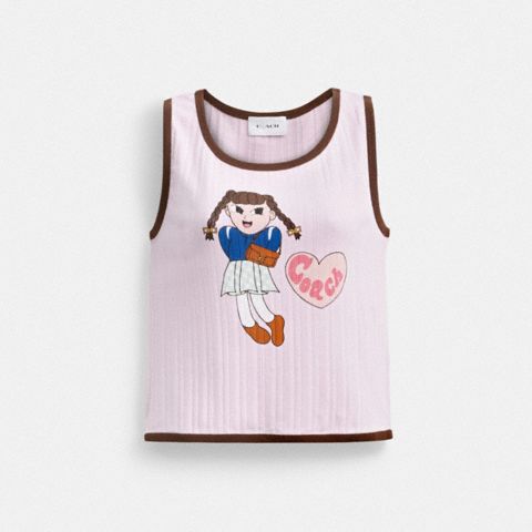 Женские топы Coach | Brain Dead Graphic Pointelle Tank Top