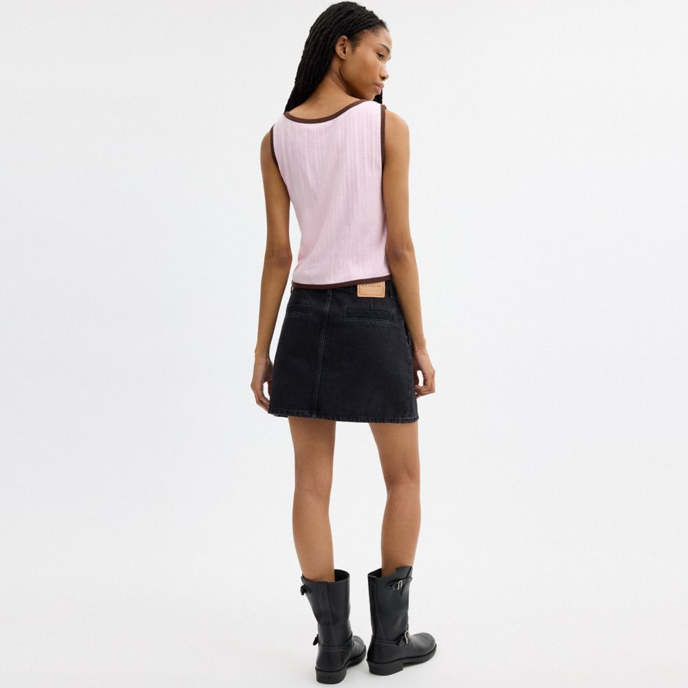 Женские топы Coach | Brain Dead Graphic Pointelle Tank Top — фото 3