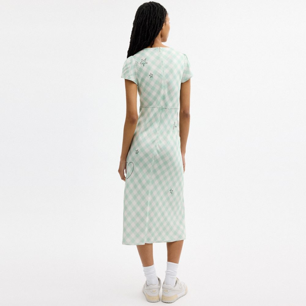 Женские платья Coach | Brain Dead Embroidered Gingham Dress — фото 3