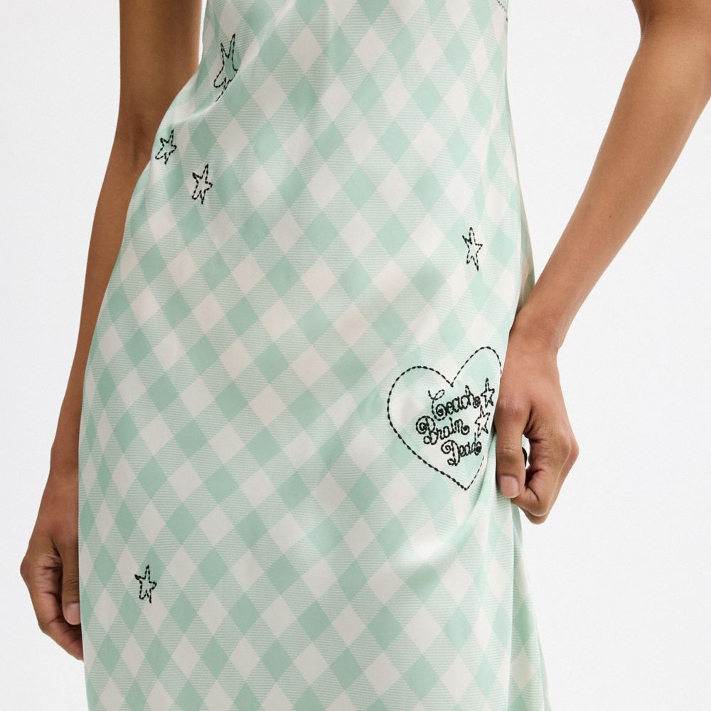 Женские платья Coach | Brain Dead Embroidered Gingham Dress — фото 4