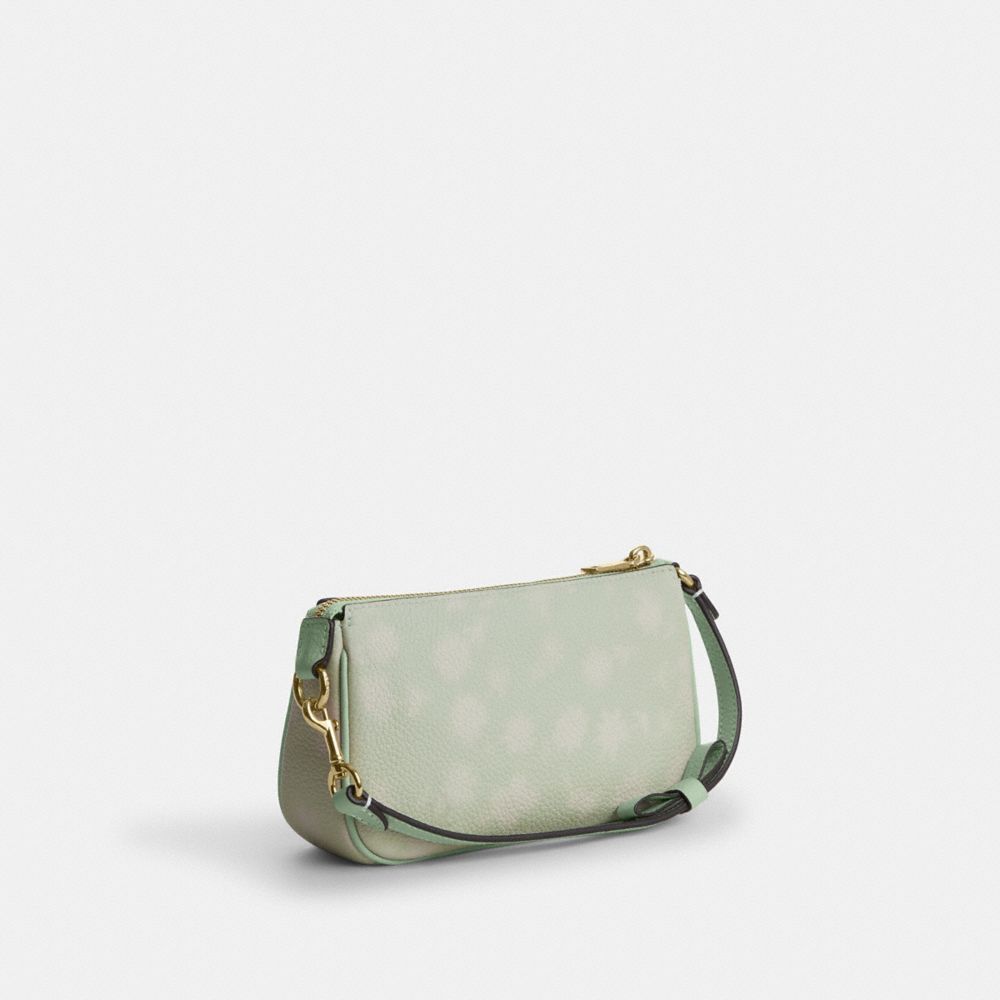 COACH®,Nolita 19 With Floral Print And Bow,,Angle View