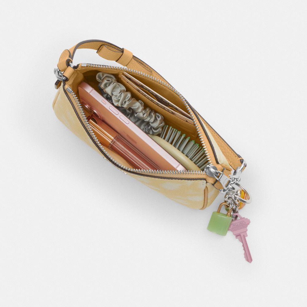 COACH®,Nolita 19 With Floral Print And Bow,,Inside View,Top View