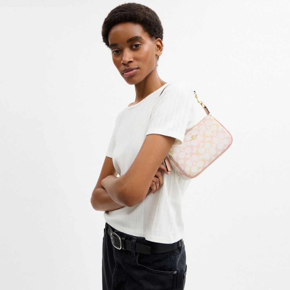COACH®,Toile exclusive,Or/Craie/Rose,Detail View