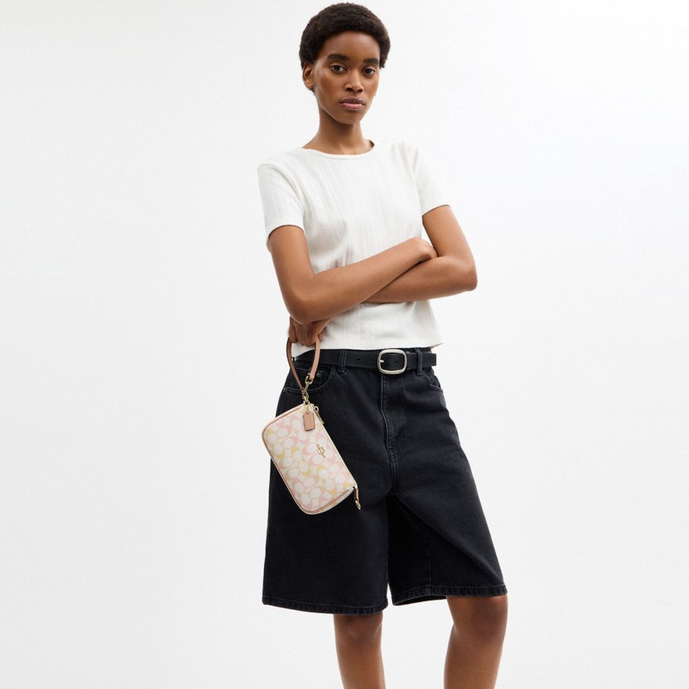 COACH®,Toile exclusive,Or/Craie/Rose,Detail View