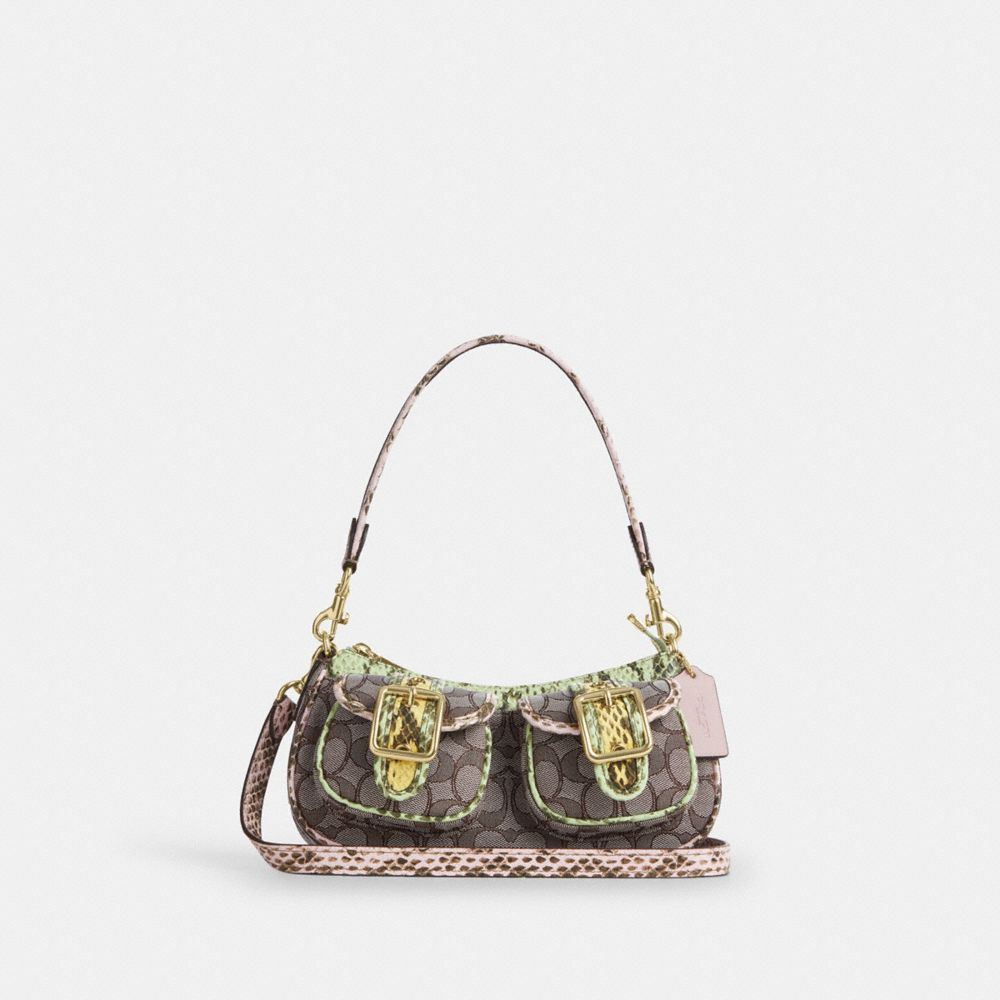 COACH®,Or/Chêne Multi,Front View