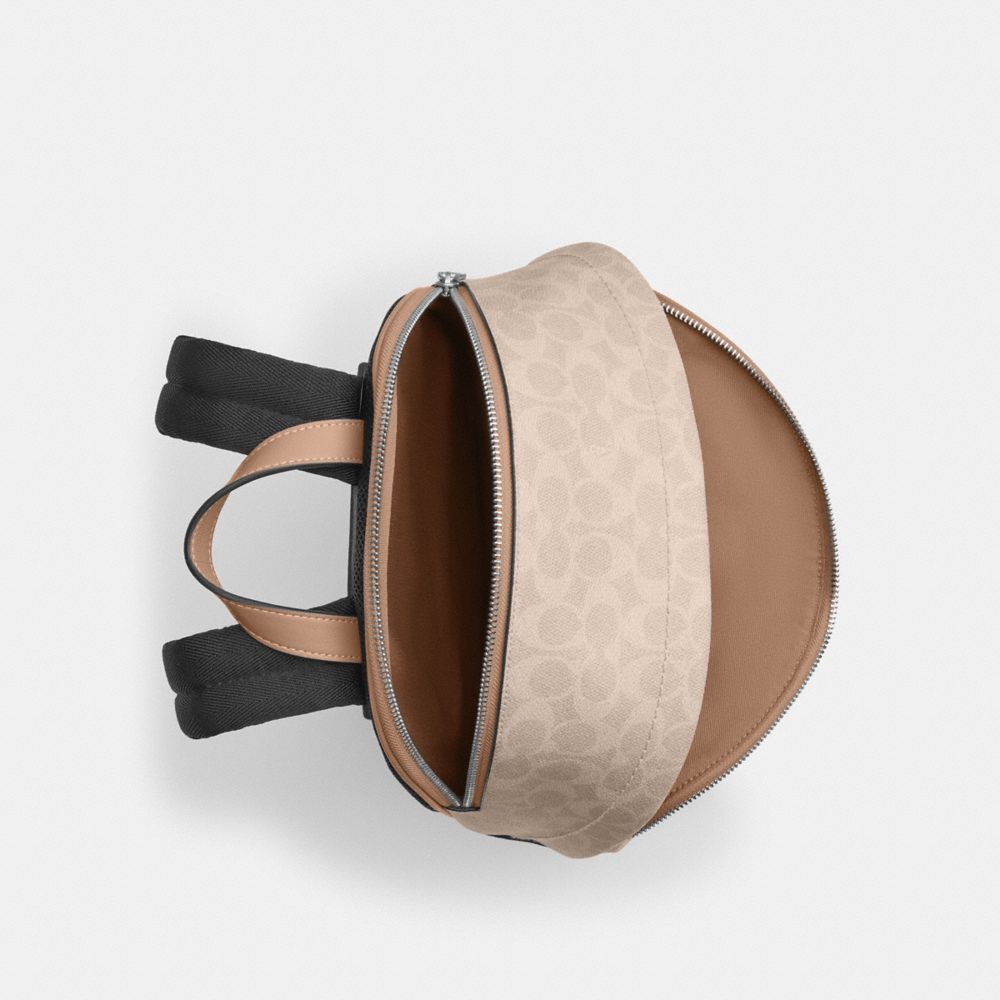 COACH®,Argenté/Sable Taupe,Inside View,Top View