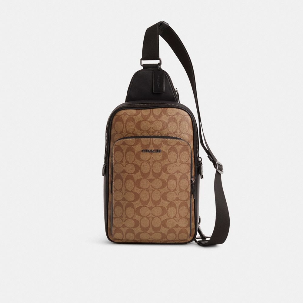 COACH®,Restored Ethan Pack In Signature Canvas,,Front View