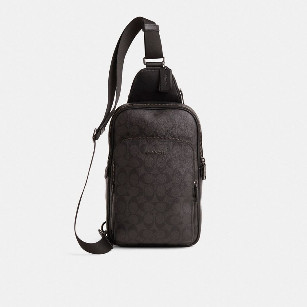 COACH®,Restored Ethan Pack In Signature Canvas,,Front View
