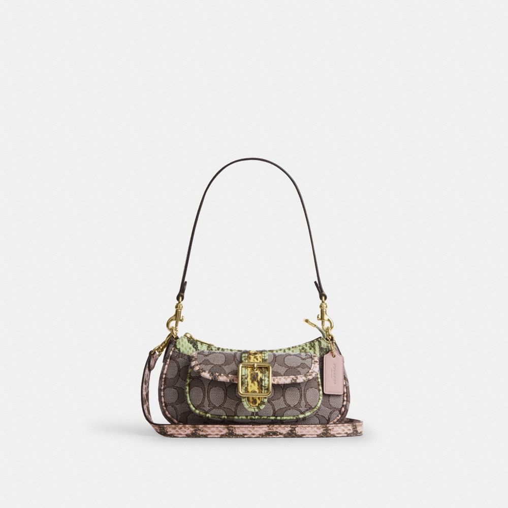 COACH®,Ashton Mini Shoulder Bag In Signature Jacquard,,Front View