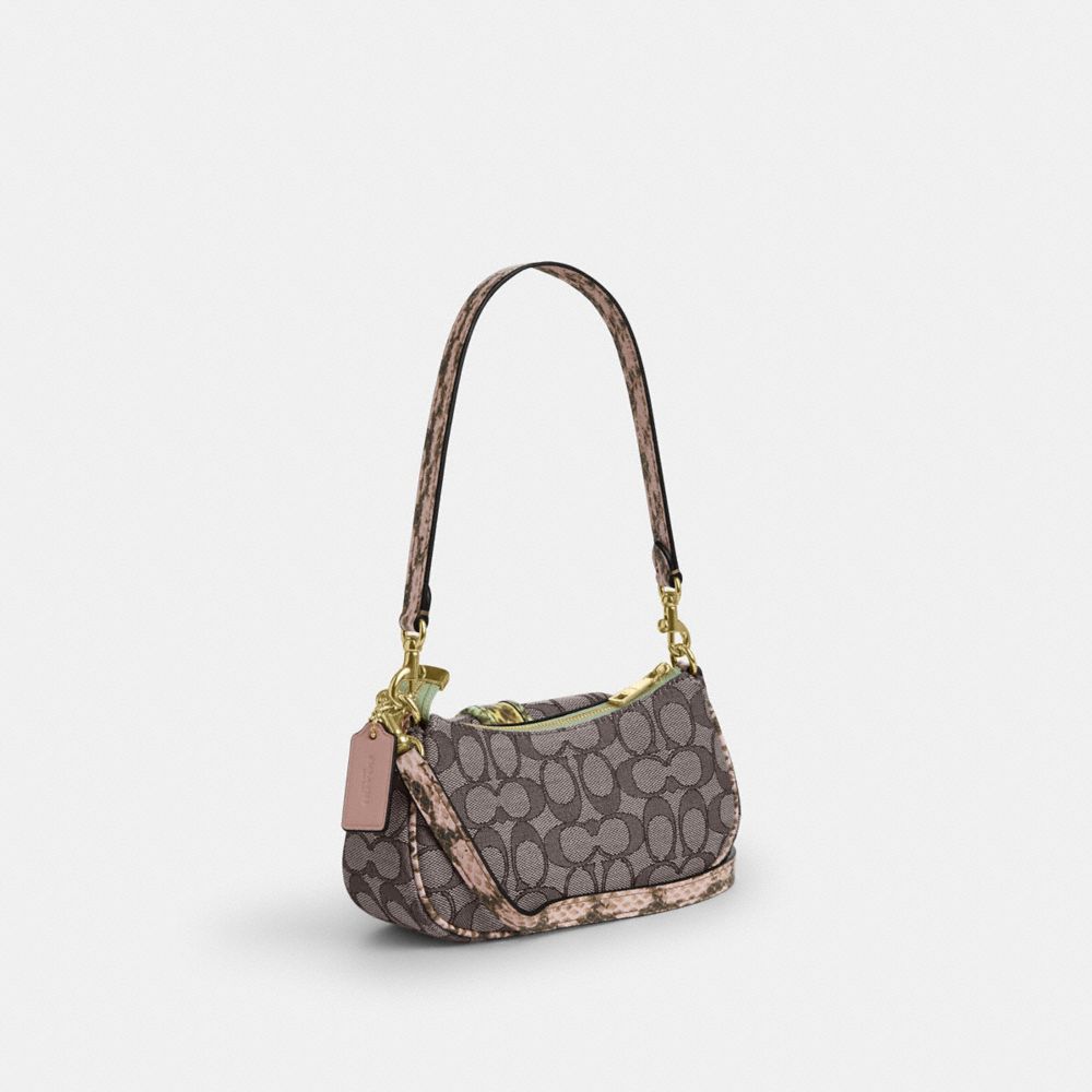 COACH®,Ashton Mini Shoulder Bag In Signature Jacquard,,Angle View