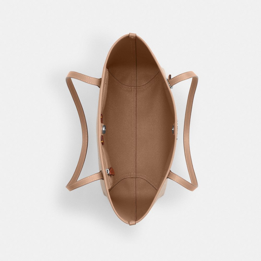 COACH®,Medium City Tote Bag In Signature Canvas,,Inside View,Top View