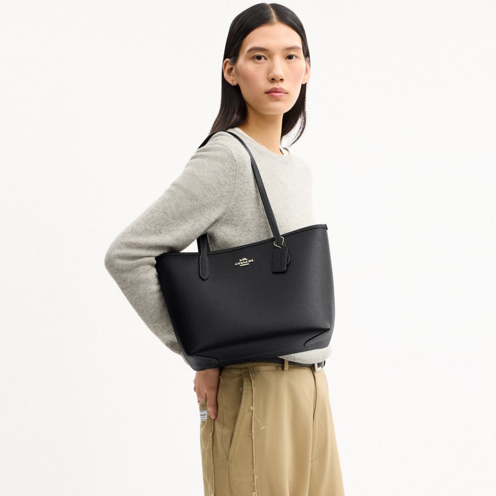 COACH®,Medium City Tote Bag,,Detail View