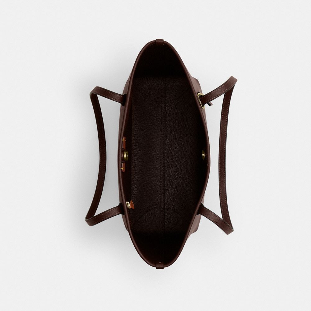 COACH®,Cuir galet,Or/érable,Inside View,Top View