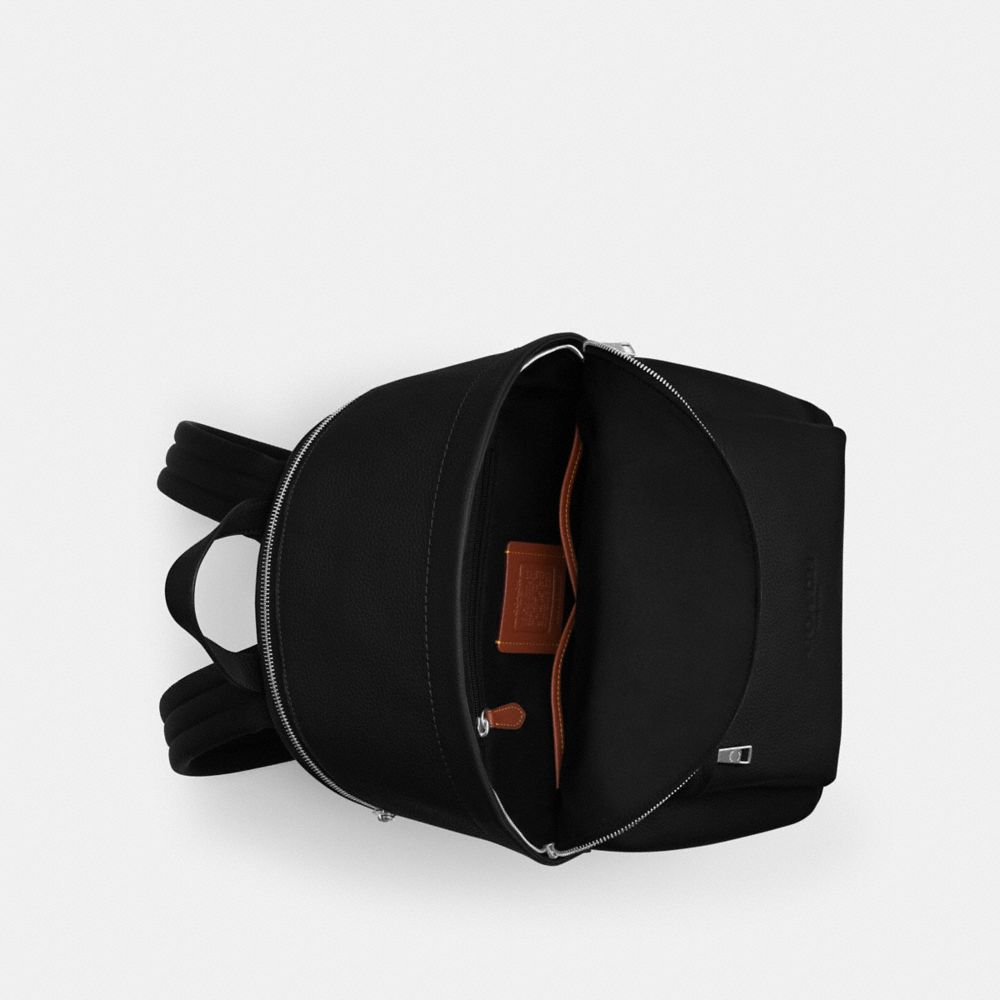 COACH®,Cuir galet,Argent/Noir,Inside View,Top View