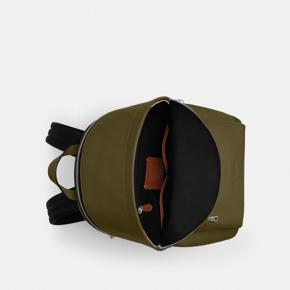 COACH®,Taylor Backpack,Leather,Polyester,Recycled Polyester,Backpack,Sustainable,Lined,Suitcase Sleeve,Casual,,Inside View,Top View