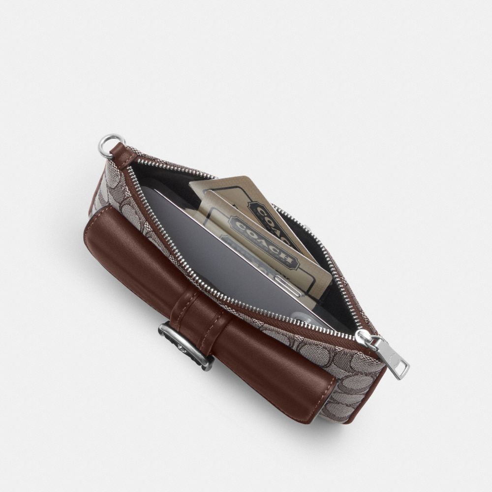 COACH®,Ashton Wristlet In Signature Jacquard,,Inside View,Top View