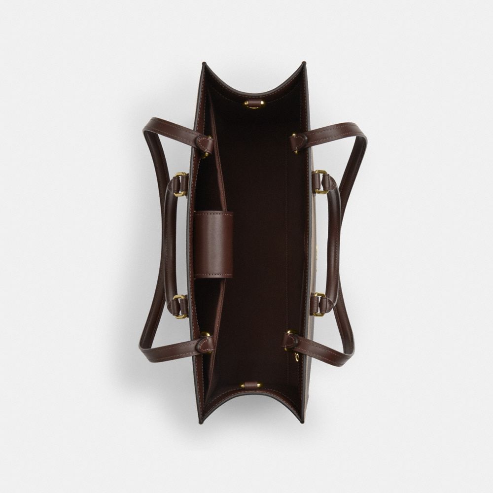 COACH®,Maggie Tote Bag In Ombre Signature Canvas,Multi Color,Inside View,Top View