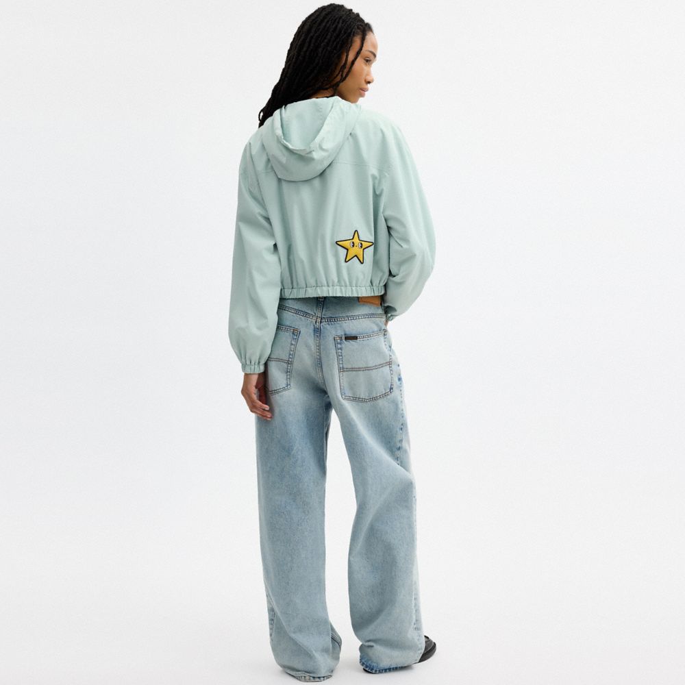Женские куртки Coach | Brain Dead Star Cropped Windbreaker In Recycled Polyamide — фото 4