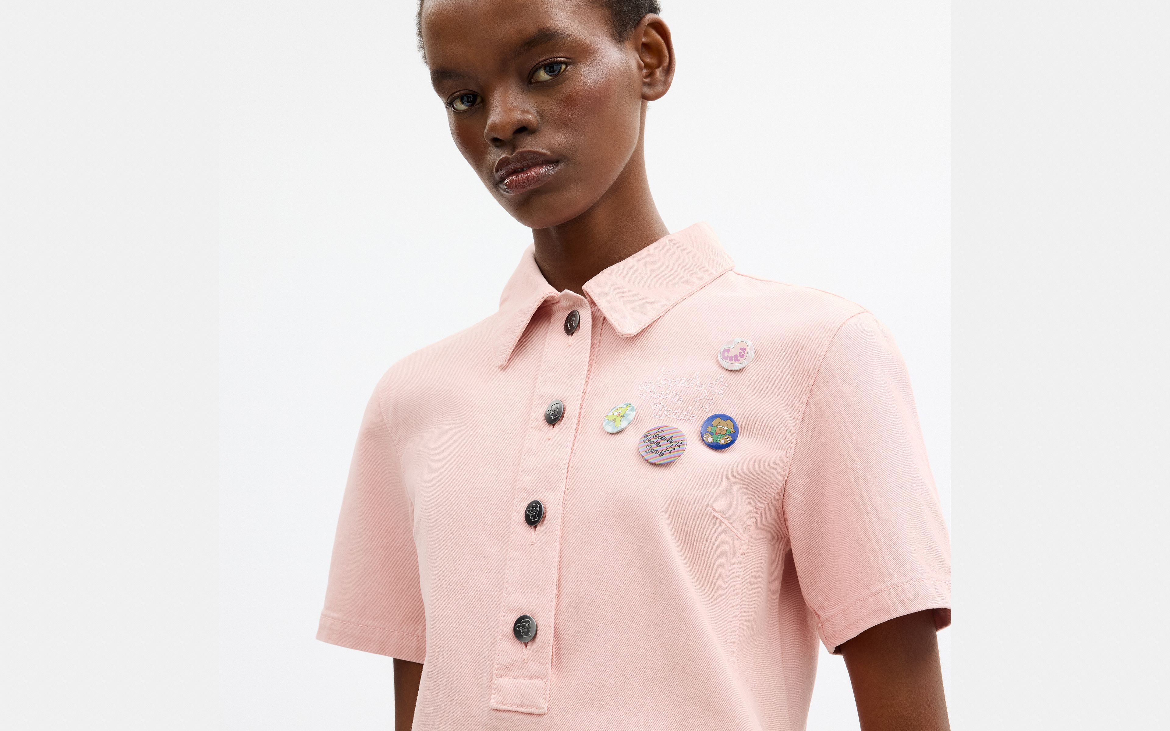 Coach | Brain Dead Short Sleeve Denim Mini Dress