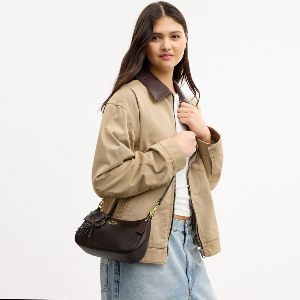 Teri Shoulder Bag With Floral Applique