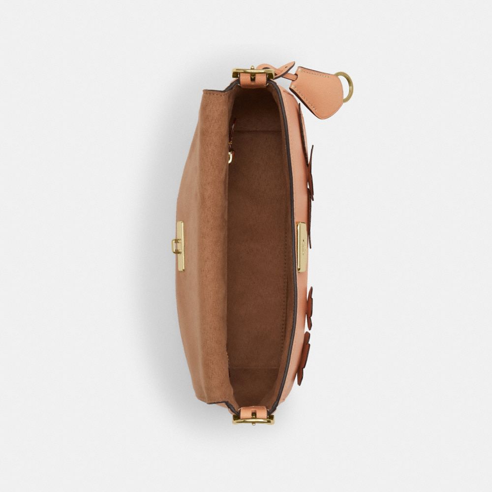 Etta Small Flap Shoulder Bag With Floral Applique