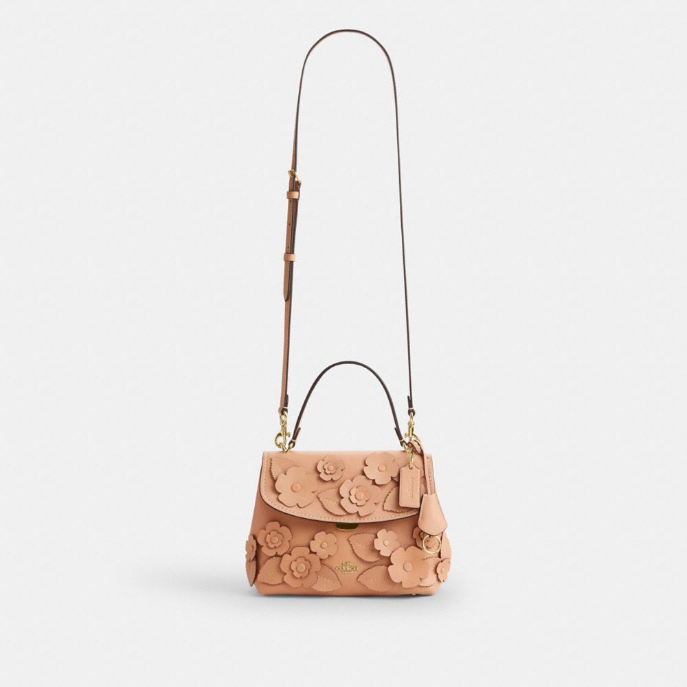 Emory Top Handle Bag With Floral Applique