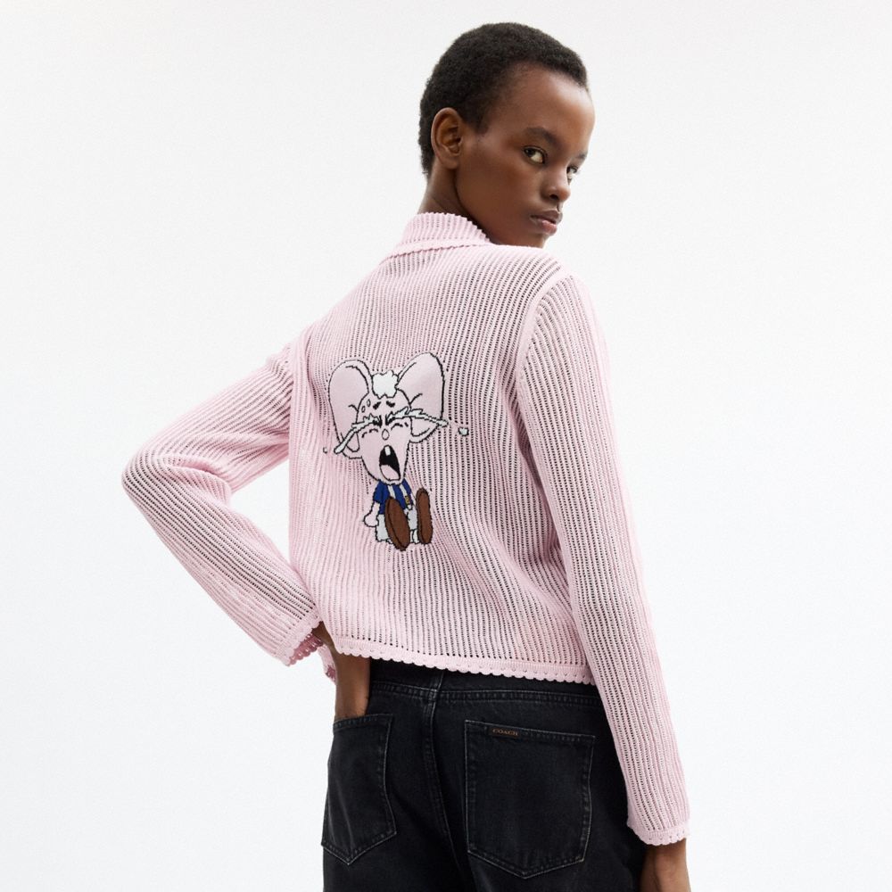 Coach | Brain Dead Kachi Mouse Cardigan In Organic Cotton — фото 3