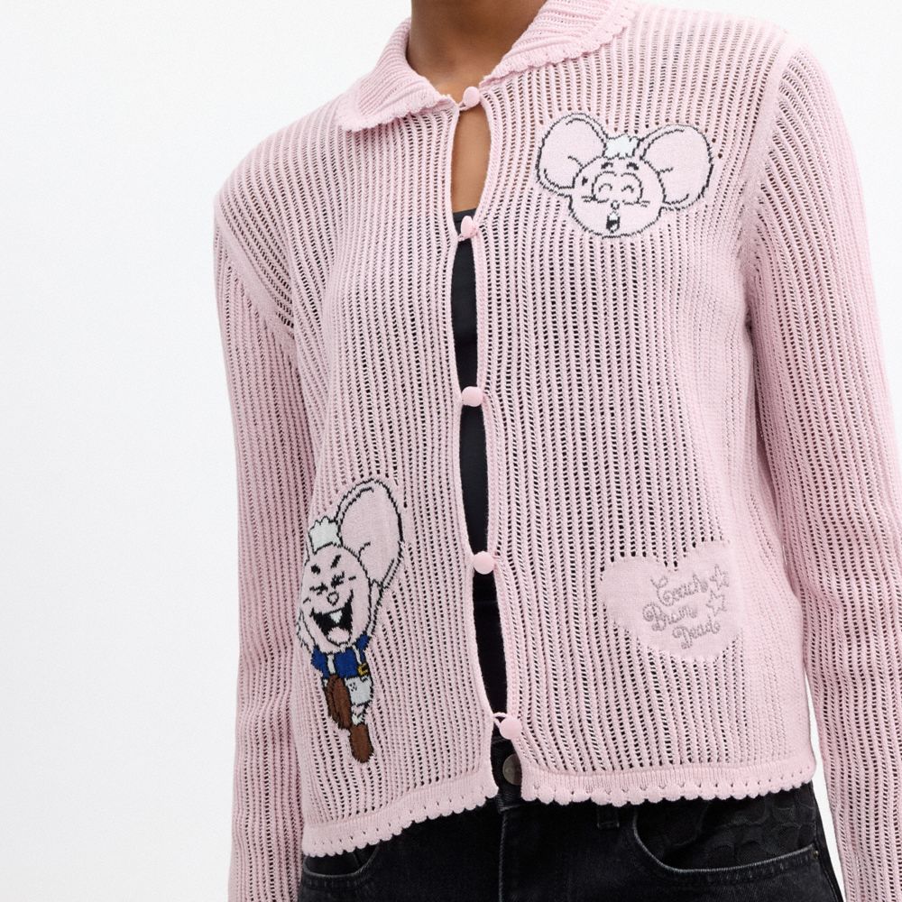 Coach | Brain Dead Kachi Mouse Cardigan In Organic Cotton — фото 4