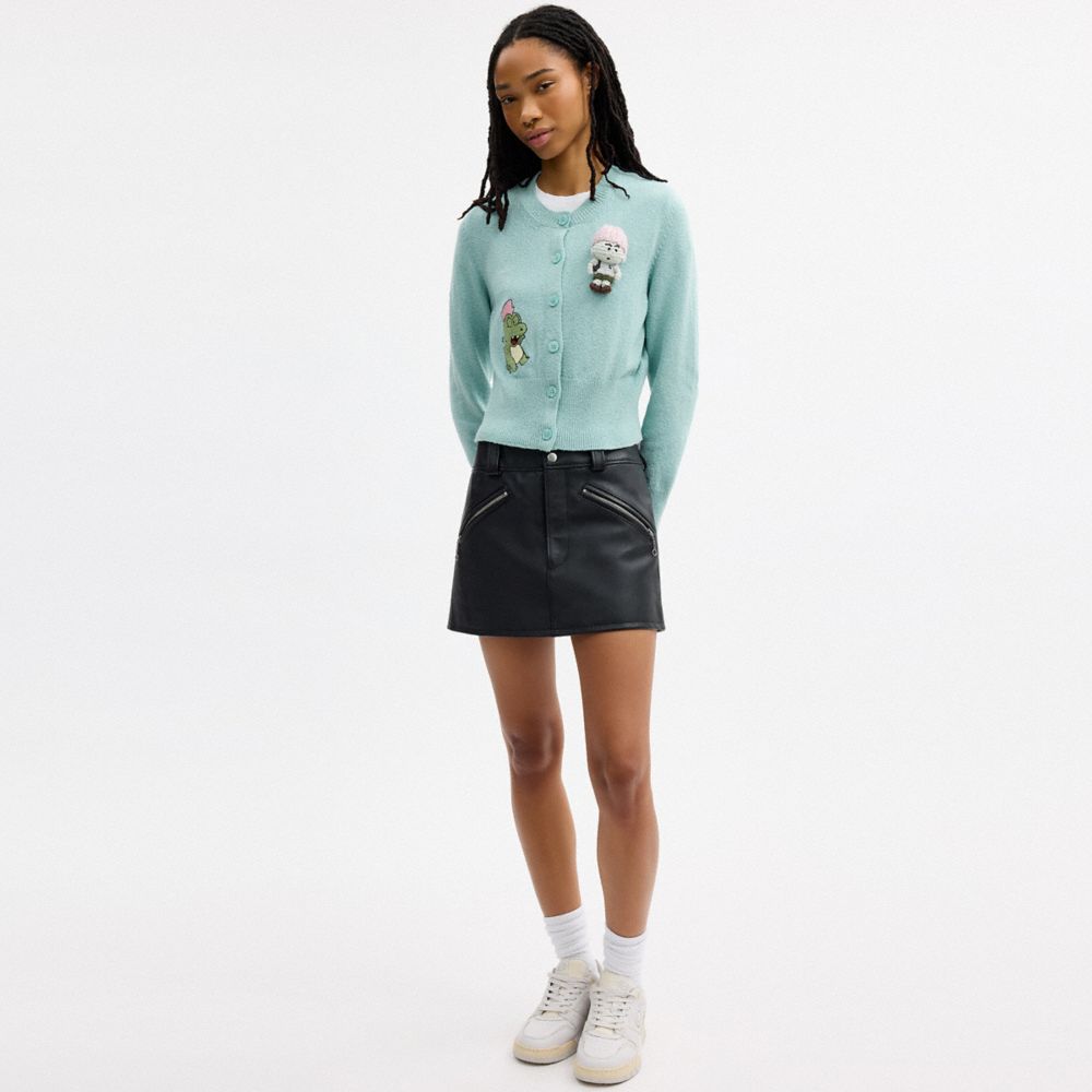 Coach | Brain Dead Plush Character Cardigan In Organic Cotton — фото 2