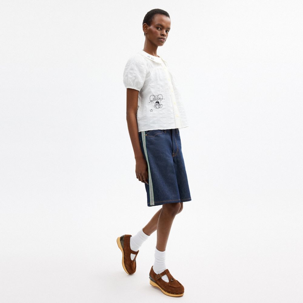 Женские блузки Coach Brain Dead Embroidered Button Up Blouse — фото 2