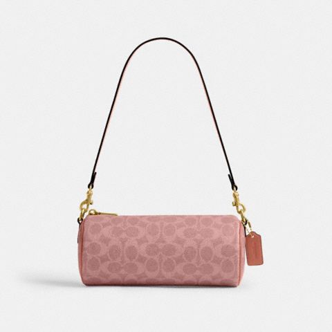 Женские сумки Coach Barrel Bag In Signature Canvas