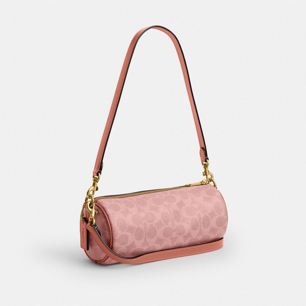 Женские сумки Coach Barrel Bag In Signature Canvas — фото 2