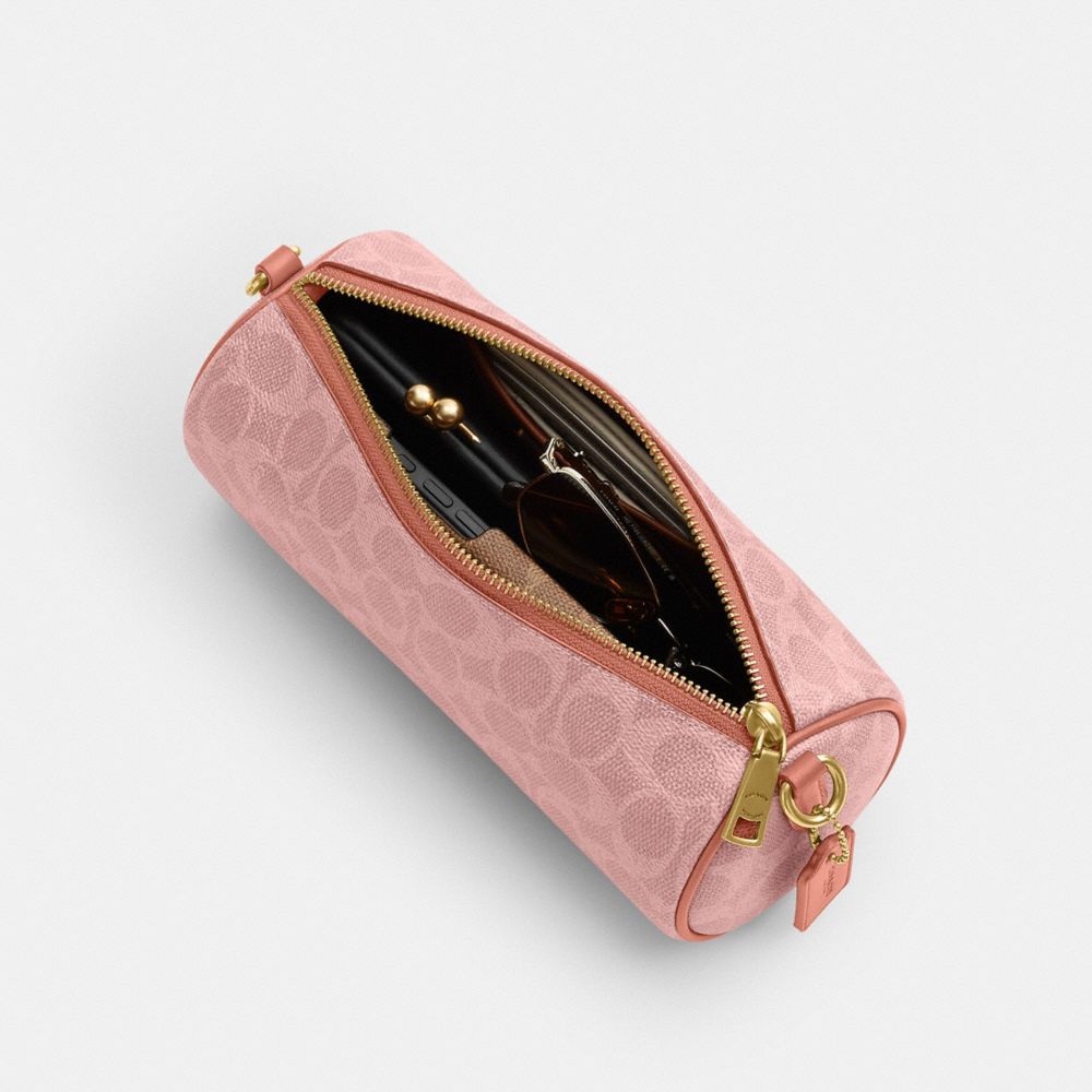 Женские сумки Coach Barrel Bag In Signature Canvas — фото 4