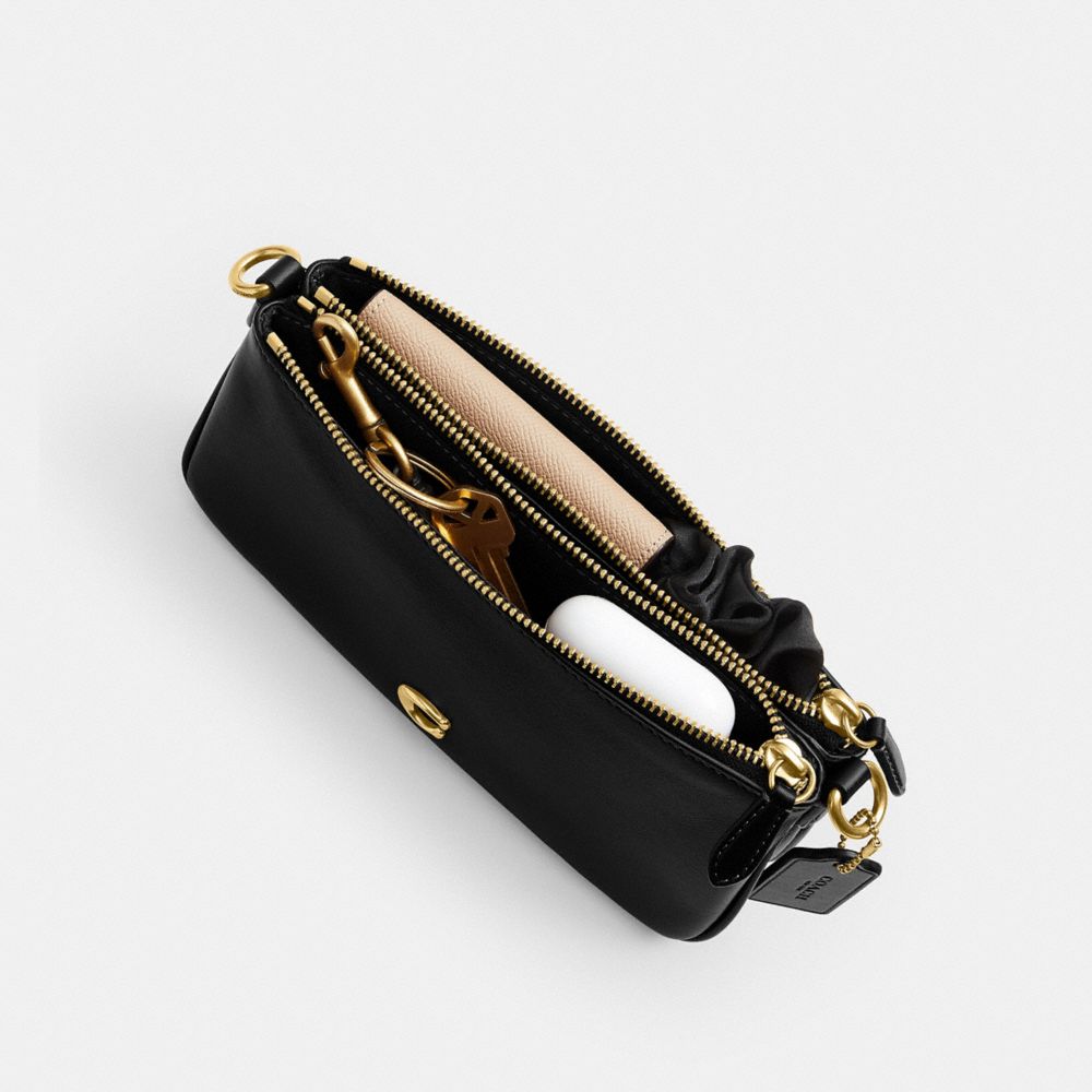 COACH®,Audrey Crossbody Bag,Recycled Polyester,Leather,Lining Recycled Polyester,Shoulder Bag,Metal Material,Metal,Pendant...,Black,Inside View,Top View