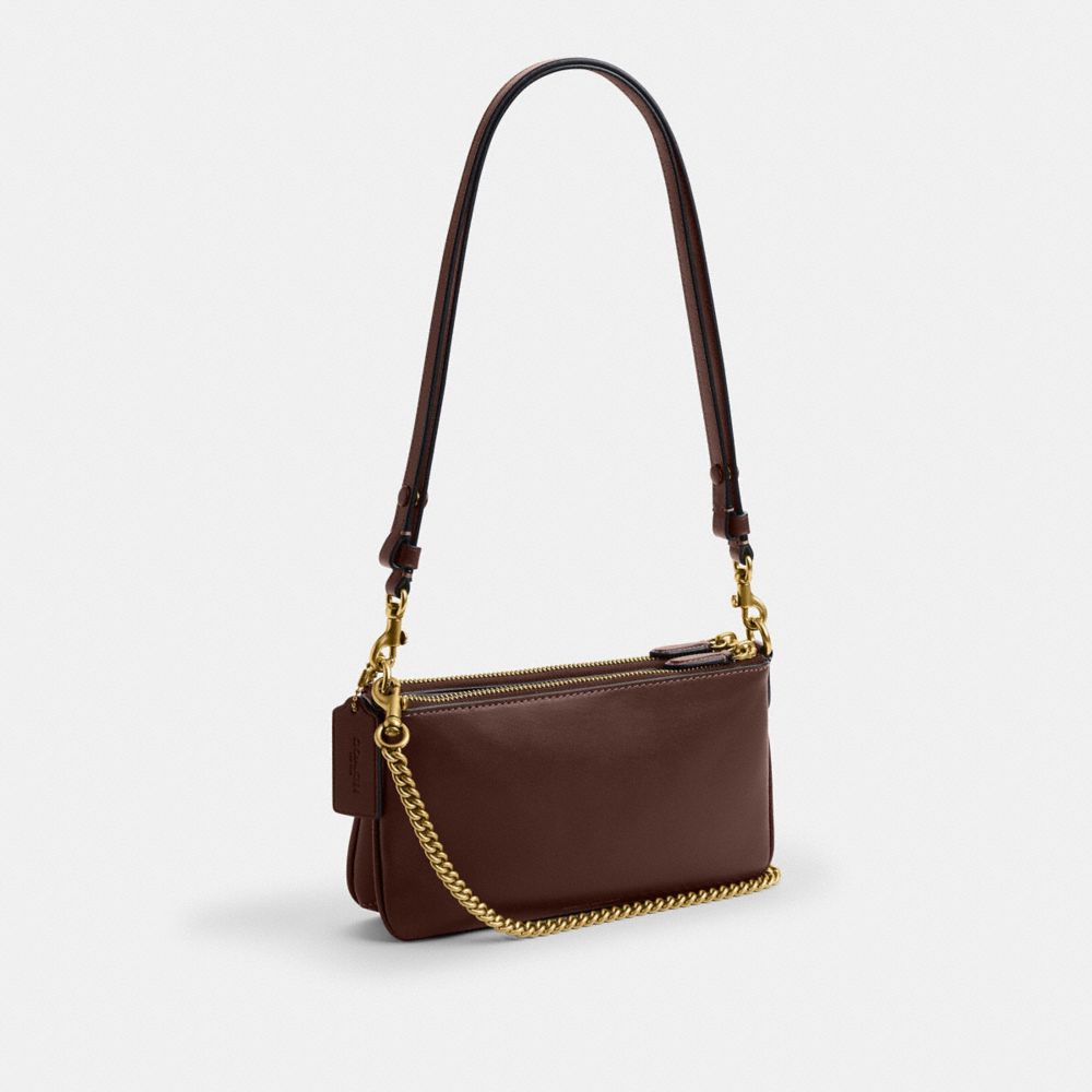 COACH®,Audrey Crossbody Bag,Lining Recycled Polyester,Recycled Polyester,Leather,Shoulder Bag,Metal Material,Pendant,Metal...,Brown,Angle View