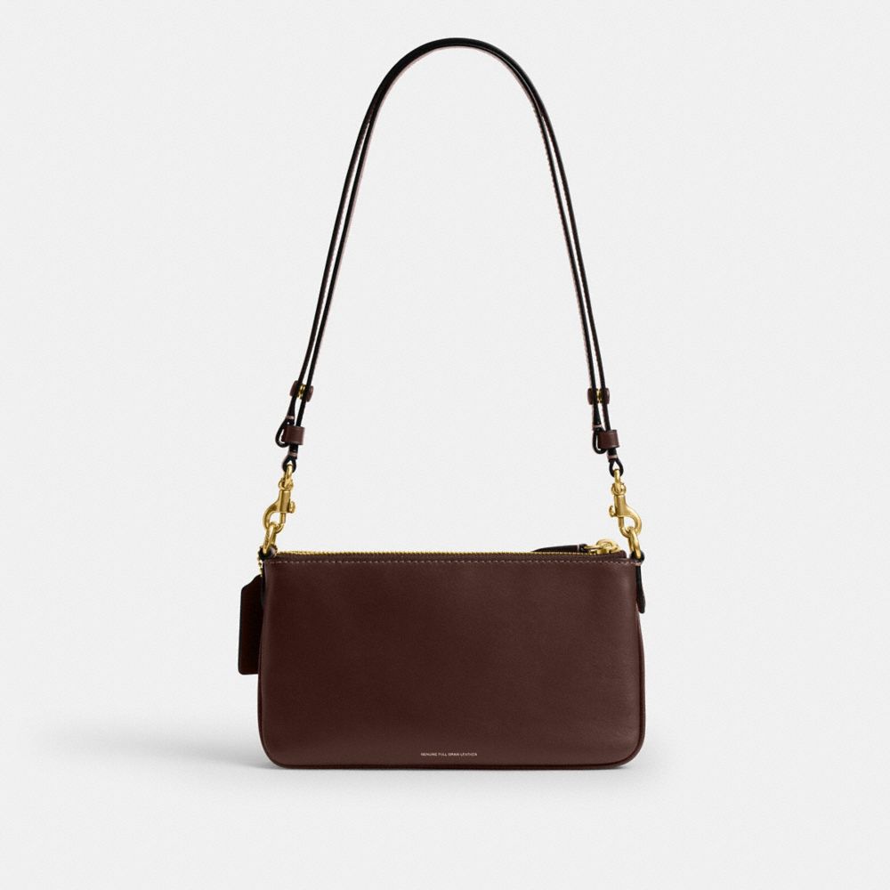COACH®,Audrey Crossbody Bag,Lining Recycled Polyester,Recycled Polyester,Leather,Shoulder Bag,Metal Material,Pendant,Metal...,Brown,Back View