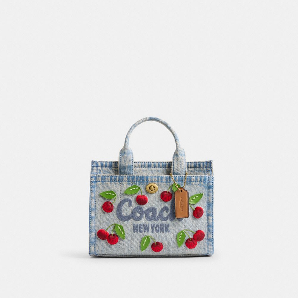 COACH&reg;,Cargo Tote Bag 20 With Cherry Embroidery,,Front View