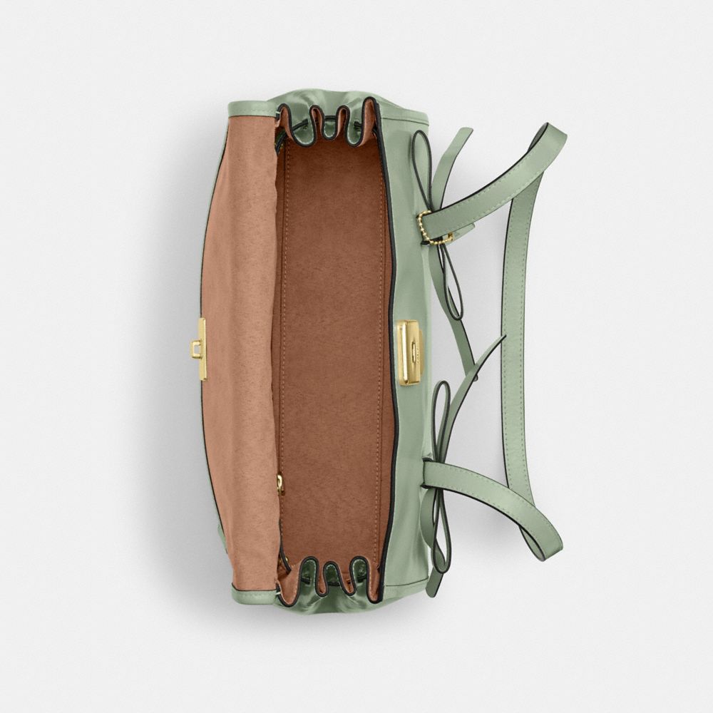 COACH®,Bridget Flap Shoulder Bag With Bows,,Inside View,Top View